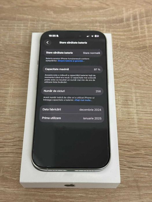 Iphone 16 Pro - alb, garantie 21.01.2027, ca nou.