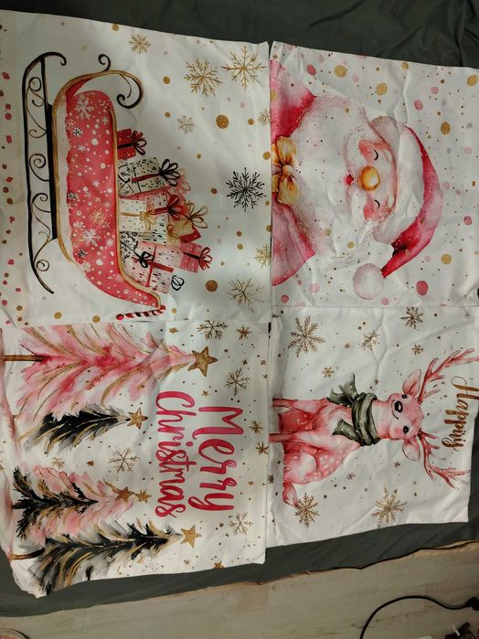 Подушки диванные с новогодним принтом