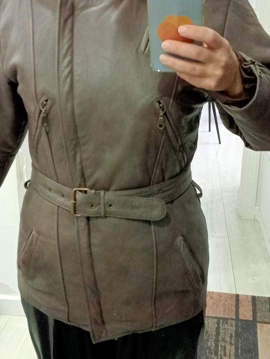 Кожаная итальянская куртка