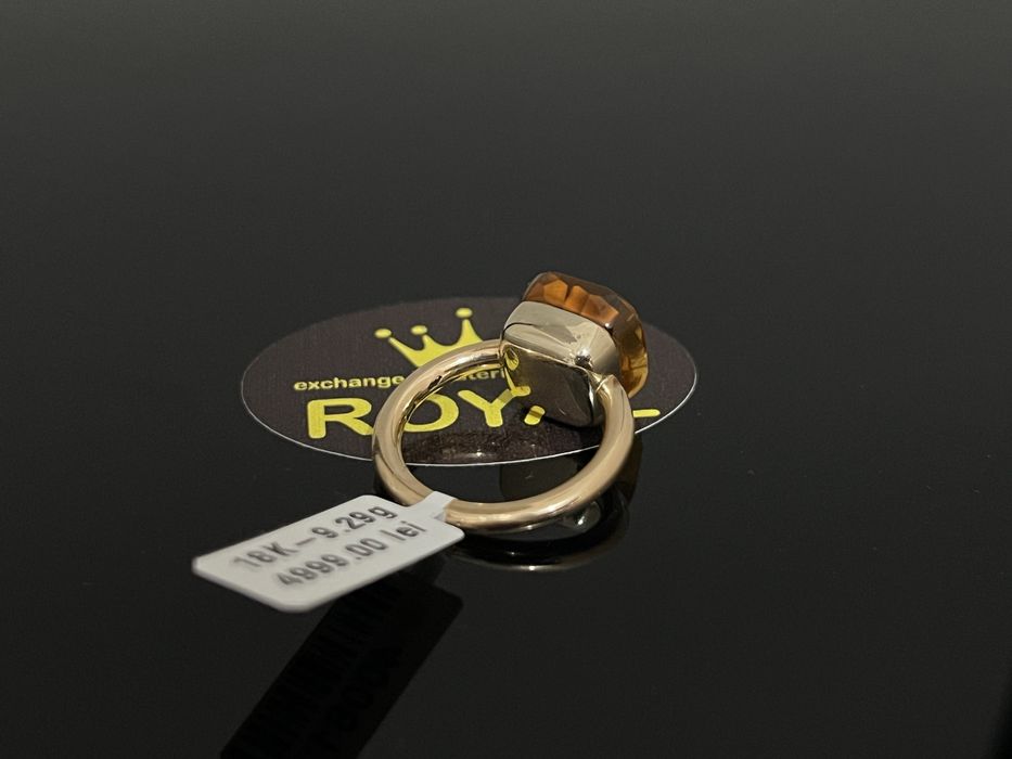 Bijuteria Royal CB : Inel cu Citrin 18k 9,29gr mărimea 13