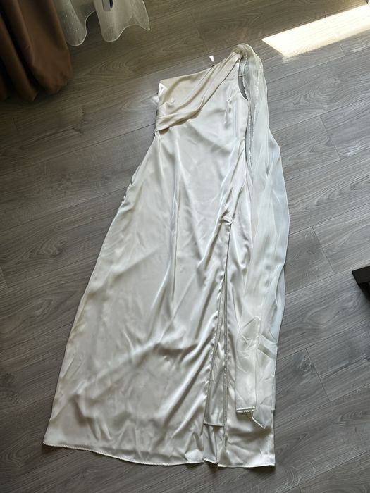 Miss Rosier Therese White Scarf Design Rochie mireasa