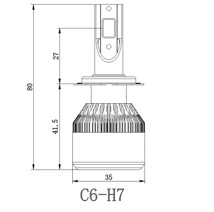 Kit becuri C6 ORIGINAL tip cree cob H1 H7 H8 H11 HB3 HB4 HB5 H27 HB1