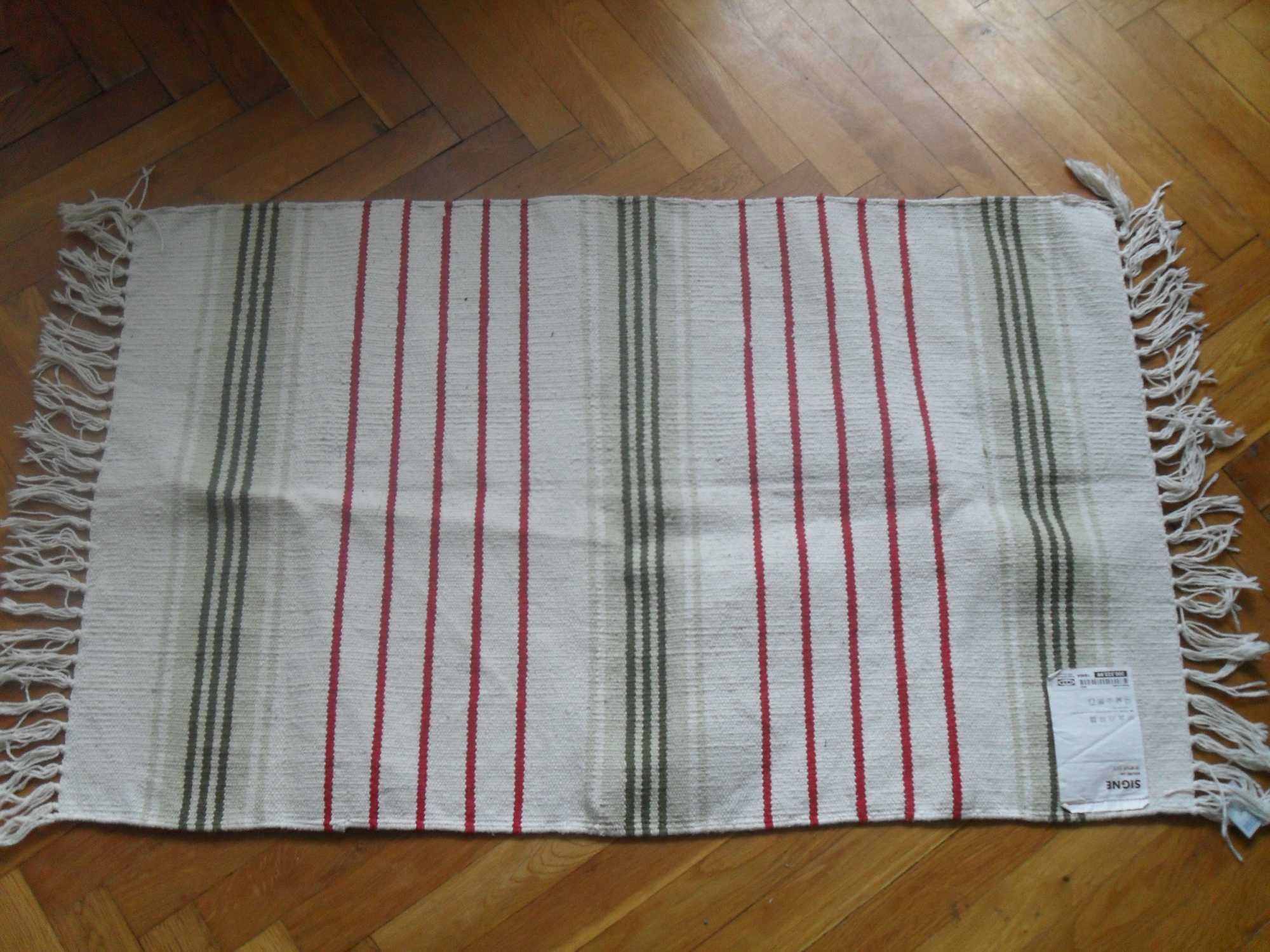 Завеси Ленда, Килим гладко тъкан с ресни/черга, 60/90 см, Ikea
