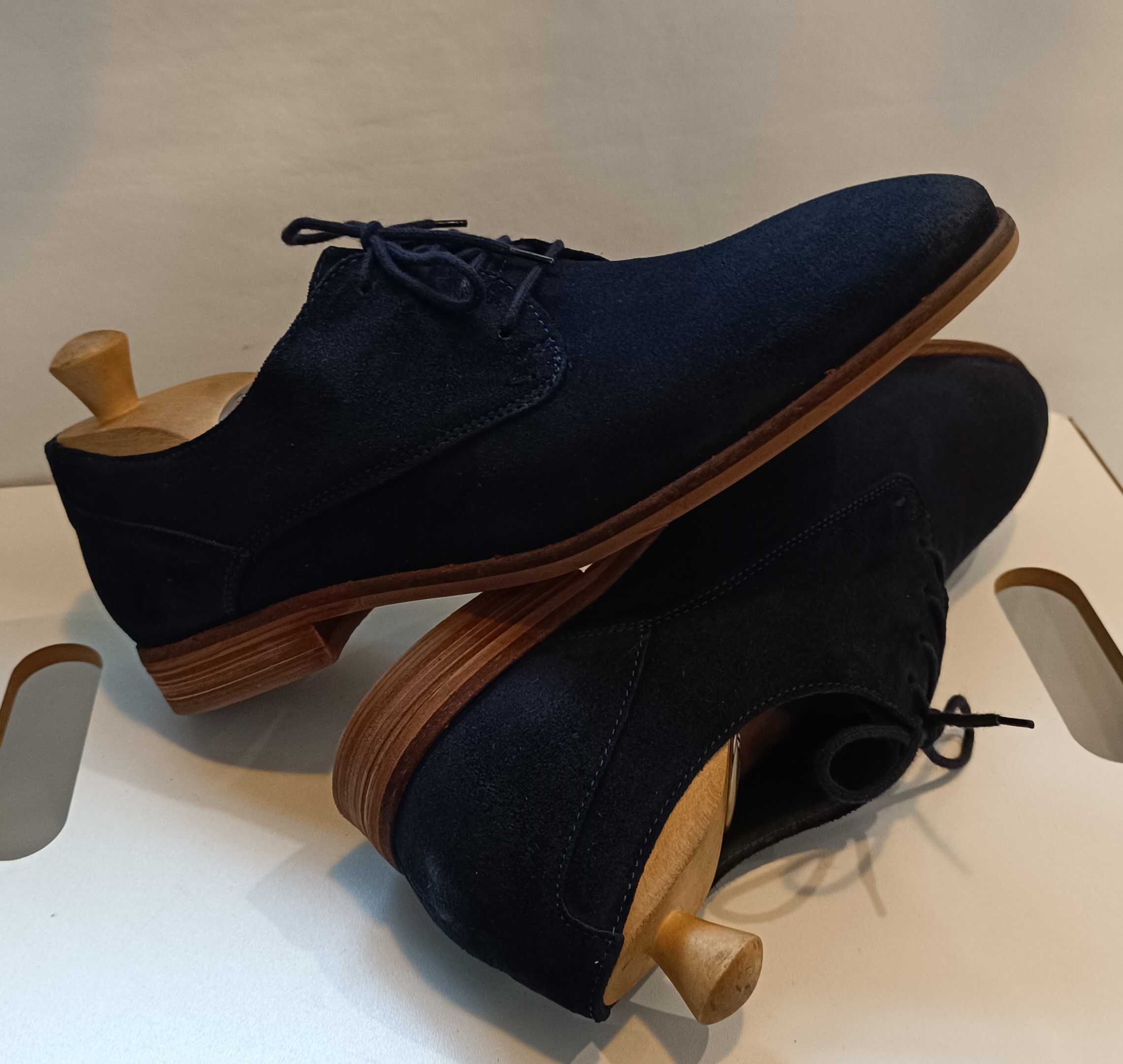 Pantofi derby 40 lucrati manual Minelli NOI piele naturala moale