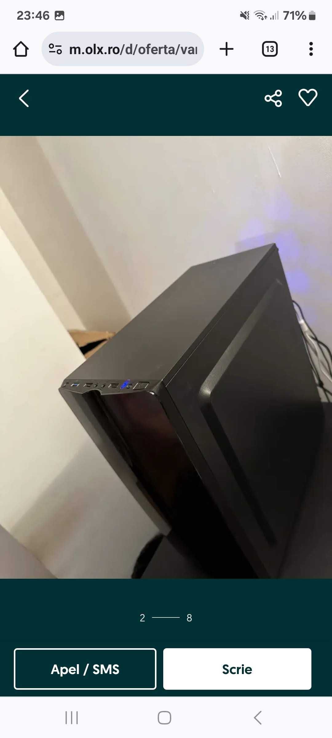 Vand PC Gaming Corvus, AMD Ryzen 3 2200G 3.5GHz,4 nuclee, 16GB DDR4