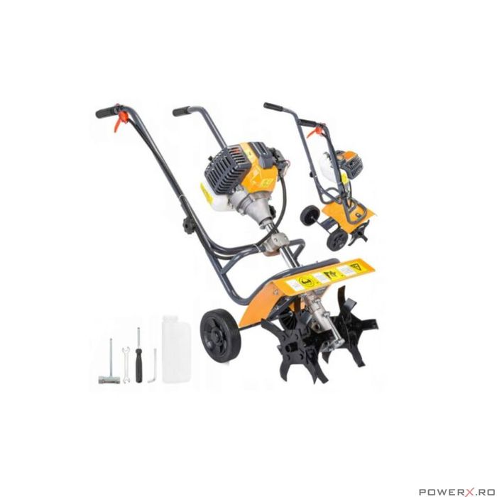 Motocultor pe benzina, motor 2 timpi 5.2cp 34cm, Powermat