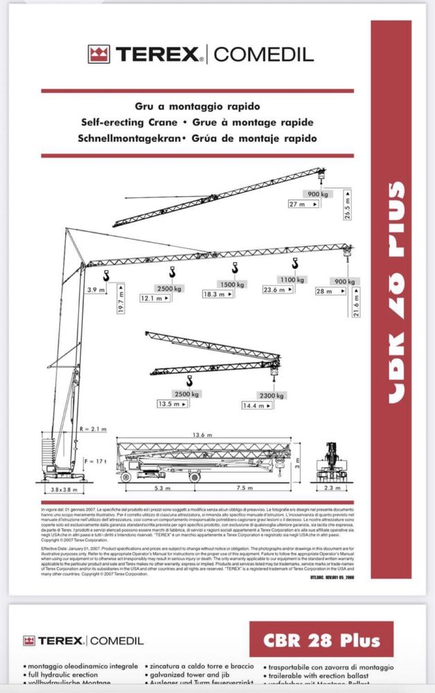 Самоиздигащ кран Terex CBR28 plus