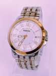 Ceas bărbătesc Fossil Grant FS4965 cu Quartz, cu dată din otel inox