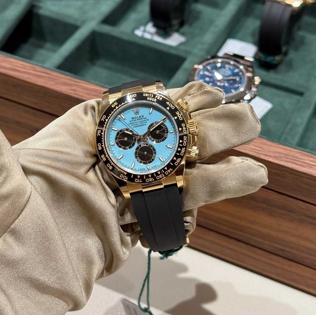 rolex daytona gold/blue 40mm