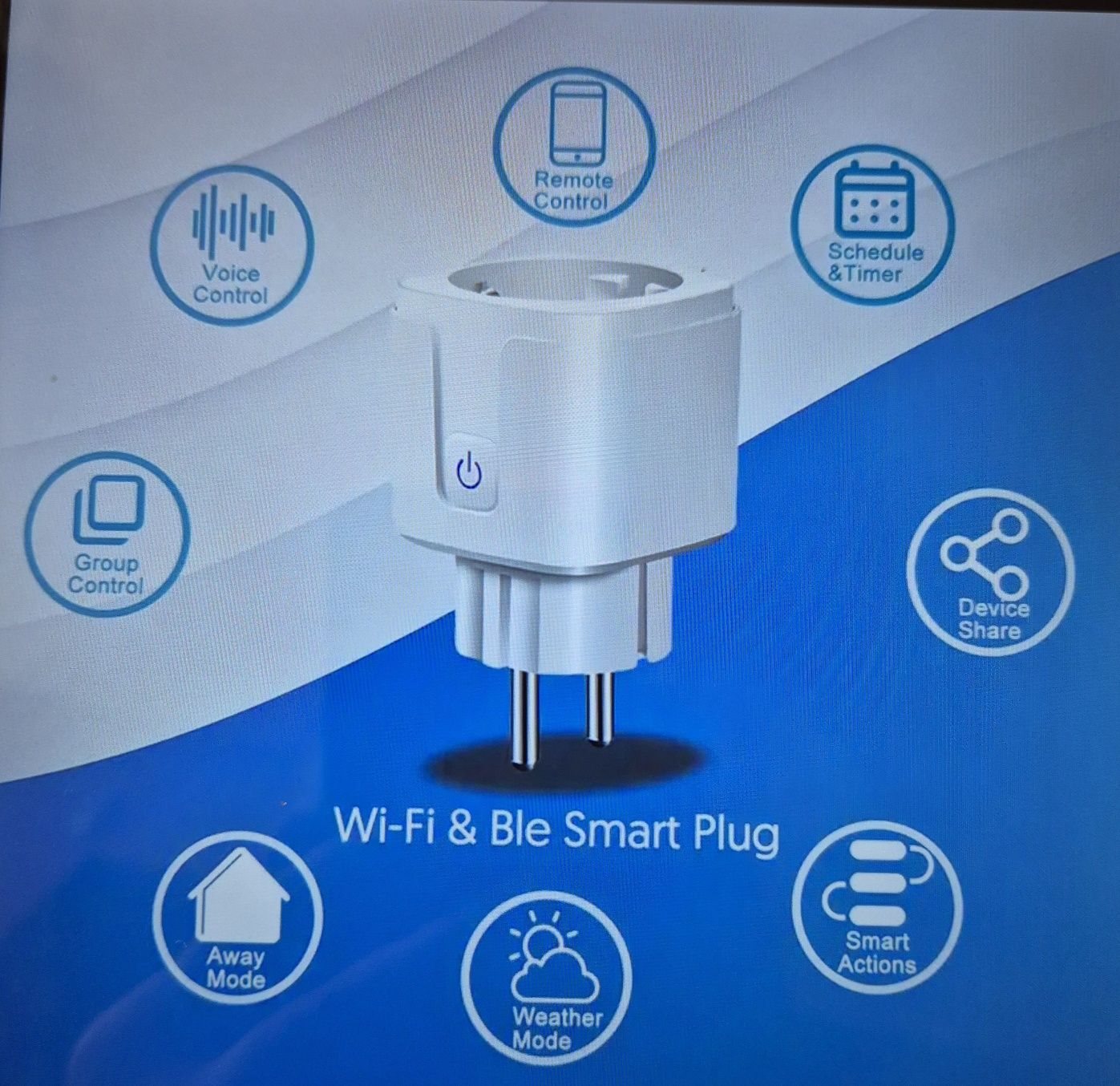 Priză smart wireless+triplu ștecher+dulii E14