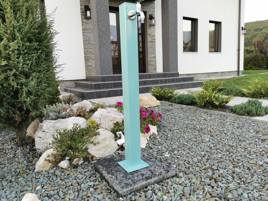 Cismea moderna pentru gradina, turcoaz, otel vopsit electrostatic