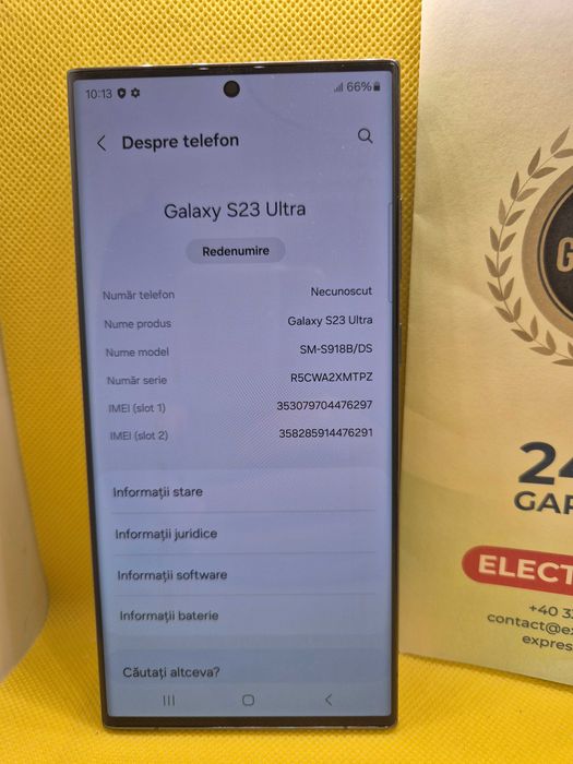 Samsung S23 Ultra 8/256Gb (Ag29 Siraj b.32594) Garantie 2 ani