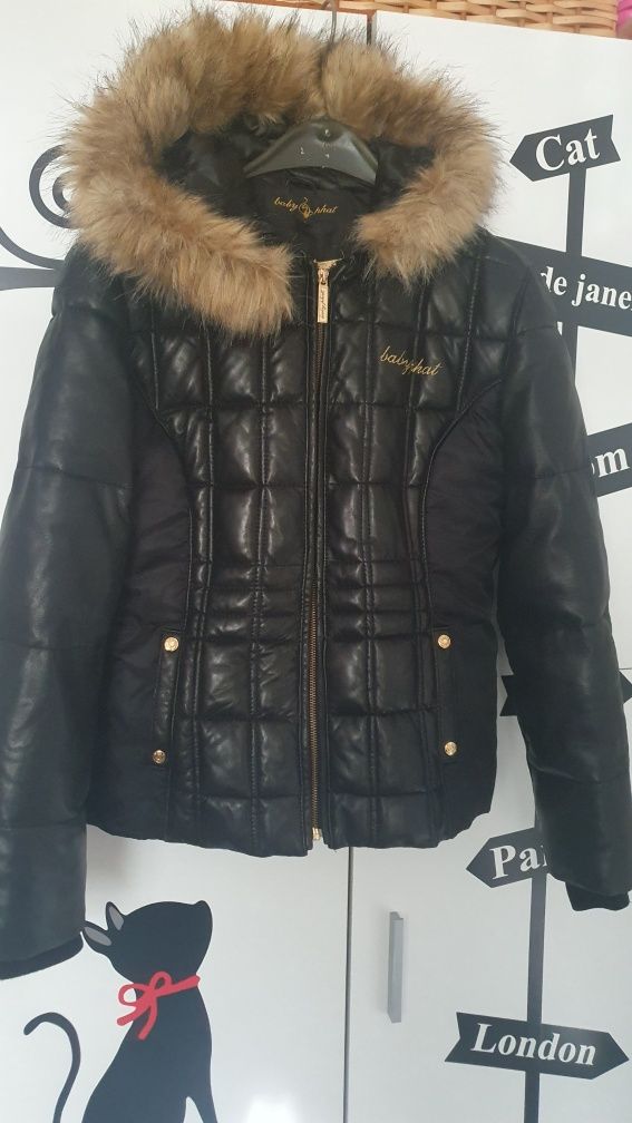 Baby phat , зимно яке естествена кожа