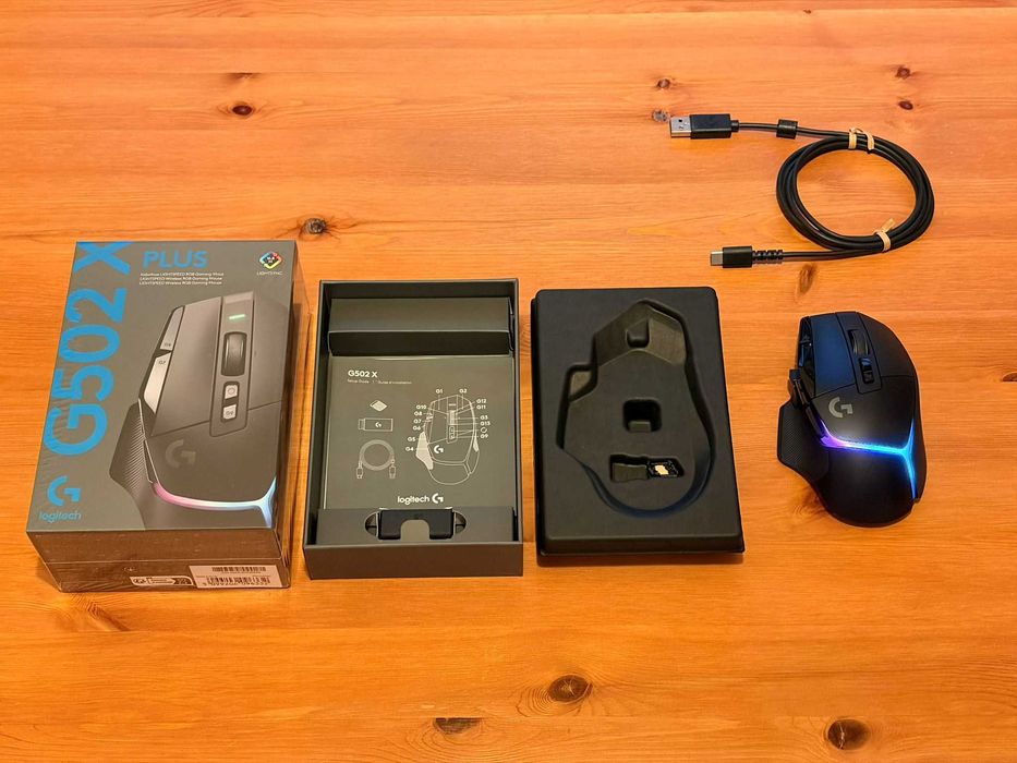 Mouse gaming Logitech Lightspeed G502 X Plus, Wireless, RGB, Negru