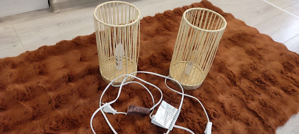 Set două lămpi decorative în stil boem/natural,eticheta, design modern