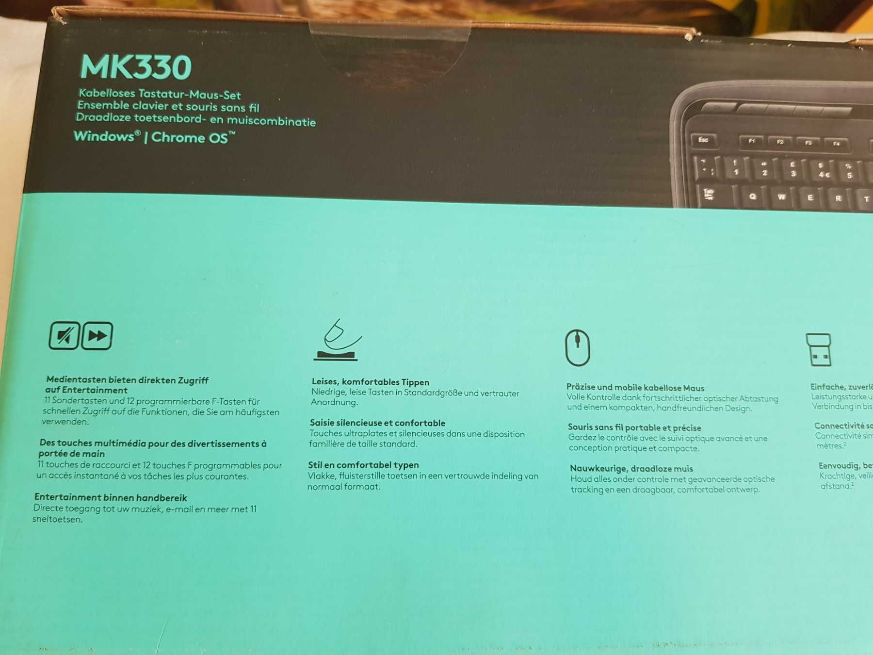 Logitech Wireless Combo MK330 безжични клавиатура + мишка