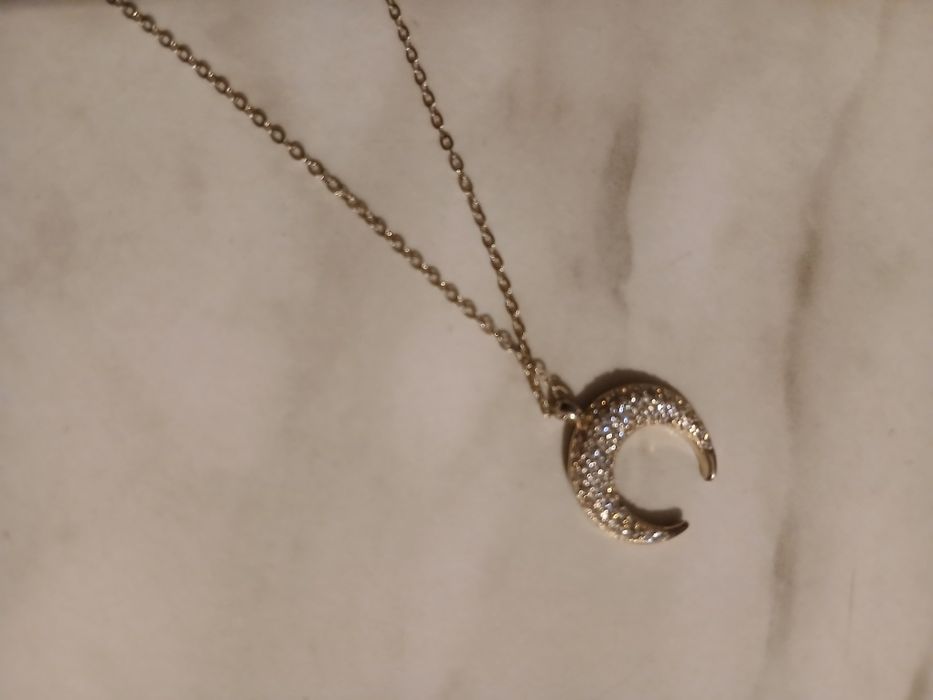 Lănțișor argint suflat cu aur