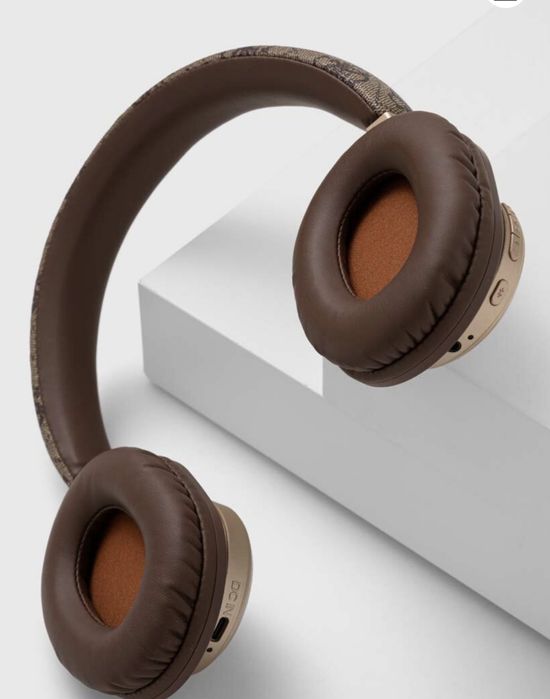 Безжични слушалки Guess, Bluetooth, 4G Script, кафяви