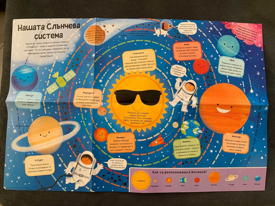 Енциклопедия "Моята Първа Книга за Космоса" с плакат