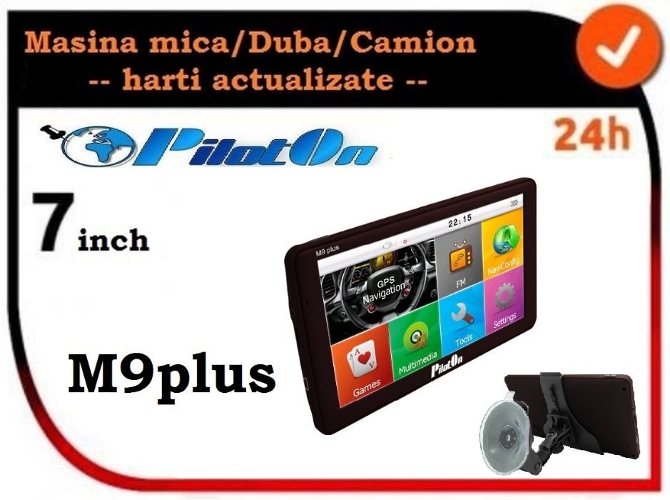 Vand Gps PilotON M9plus ecran mare, pentru camion - Europa