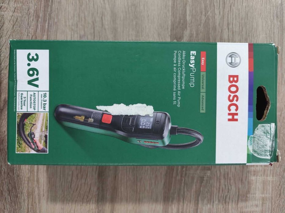 Акумулаторен мини компресор Bosch EasyPump, 3.6 V, 10 л/мин, 10 бара