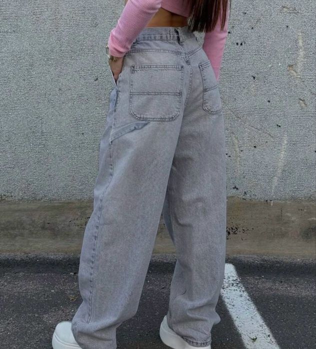 Дамски широки дънки