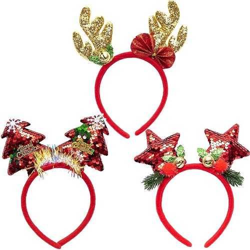 Новогодние ободки, рога оленя, заколки рожки оленя