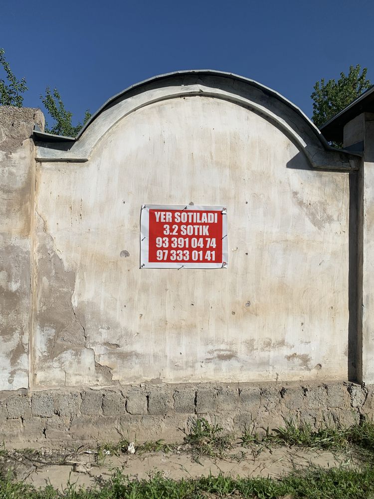 Qibray tumani Dormon bahor kochasi 3,2 sotix yer uchastkasi sotiladi