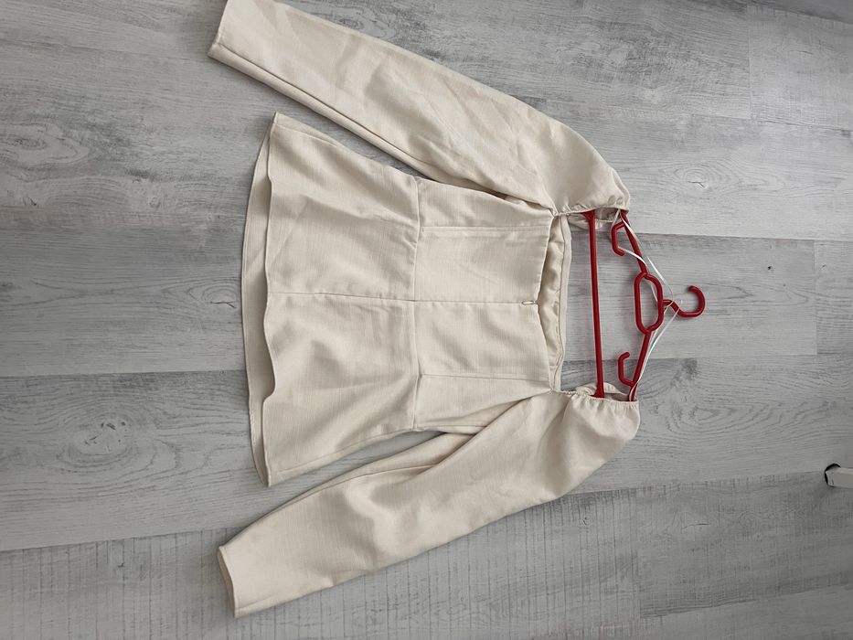 Bluza H&M tip corset , S/36 , crem