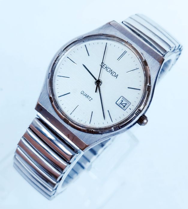 Ceas bărbătesc Sekonda cu quartz, carcasă și curea din oțel inoxidabil