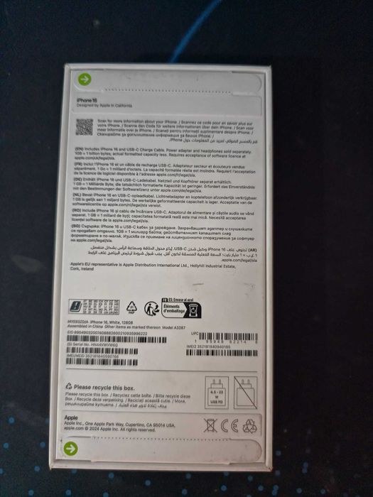 Vand iPhone 16 128GB ALB, sigilat