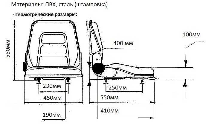 Седалка карна STLE с механизъм за регулиране
