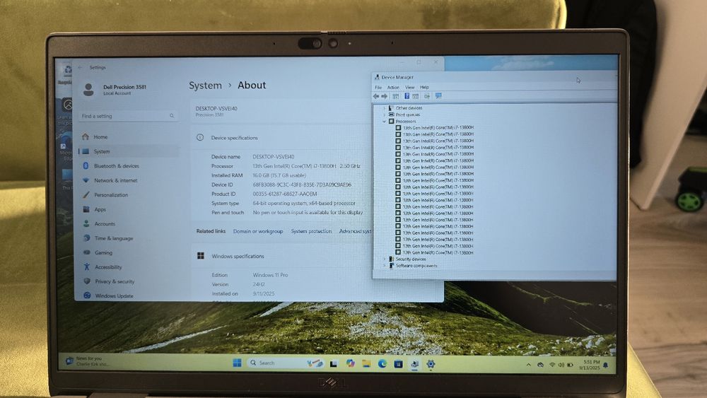 Laptop Dell Precision i7-13800h, 16Gb ddr5, Video dedicat