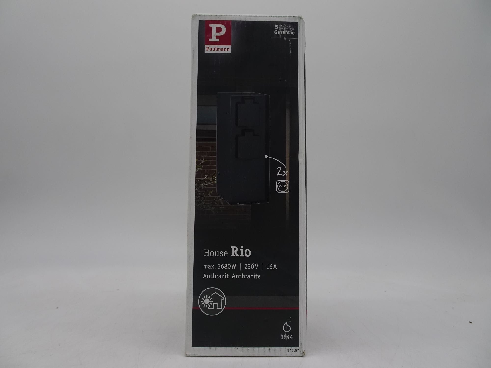 Paulmann Stâlp de exterior cu prize RIO 2Z 230V IP44