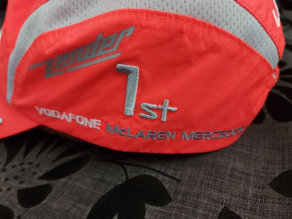 McLaren Mercedes, Hamilton Lewis,,шапка с козирка 58-62 унисекс ,корал