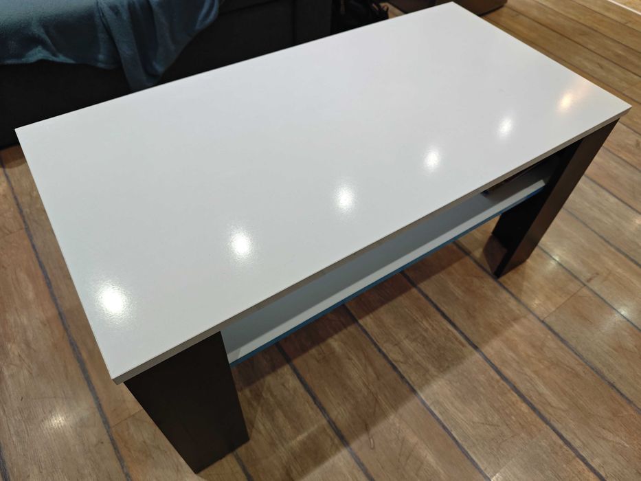 Холна маса Медея / Medea - черно шагре и бял хай глос ПДЧ 100/50/51