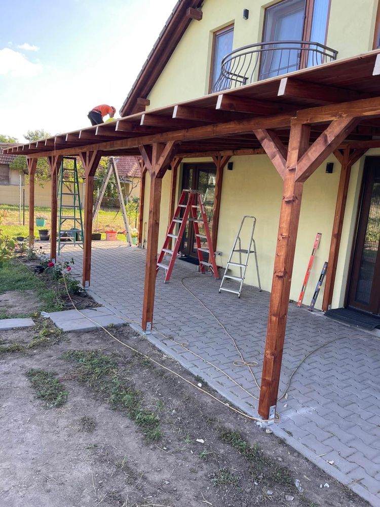 Foișoare terase pergole din lemn de grădina