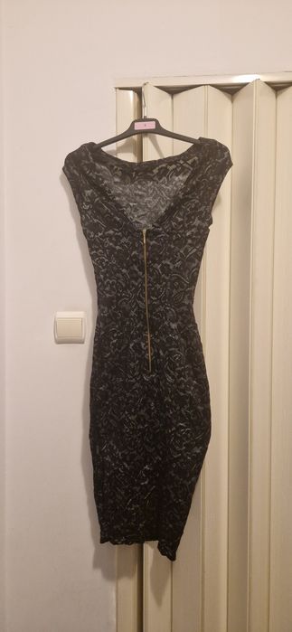 Rochie neagra imita dantela