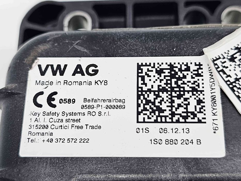 Airbag pasager Volkswagen UP [Fabr 2011-2019] 1S0880204B