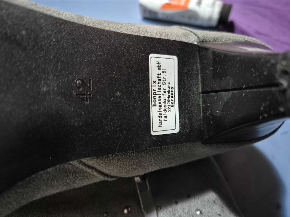 Ghete / Botine dama BPC Selection, piele intoarsa, 42, folosite