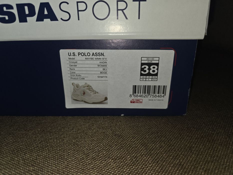 Adidasi dama U.S. POLO ASSN BEJ Nr 38