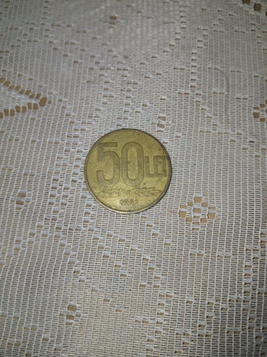Moneda veche 50 de lei  Alexandru Ioan Cuza an 1991