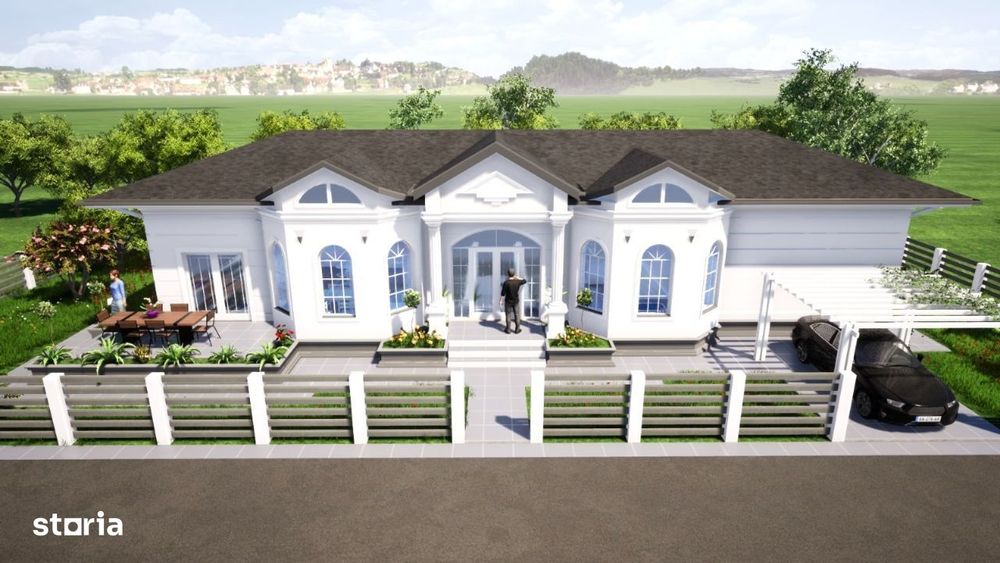 510 mp teren! Incalz. in pard! 2 BAI! Dressing! Casa 4 camere, Breazu