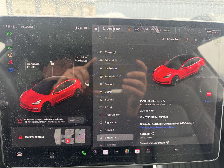 Tesla Model 3 SR+ 2020 usor avariat