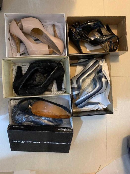 Vand pantofi eleganti, toc inalt, din piele, nr. 38