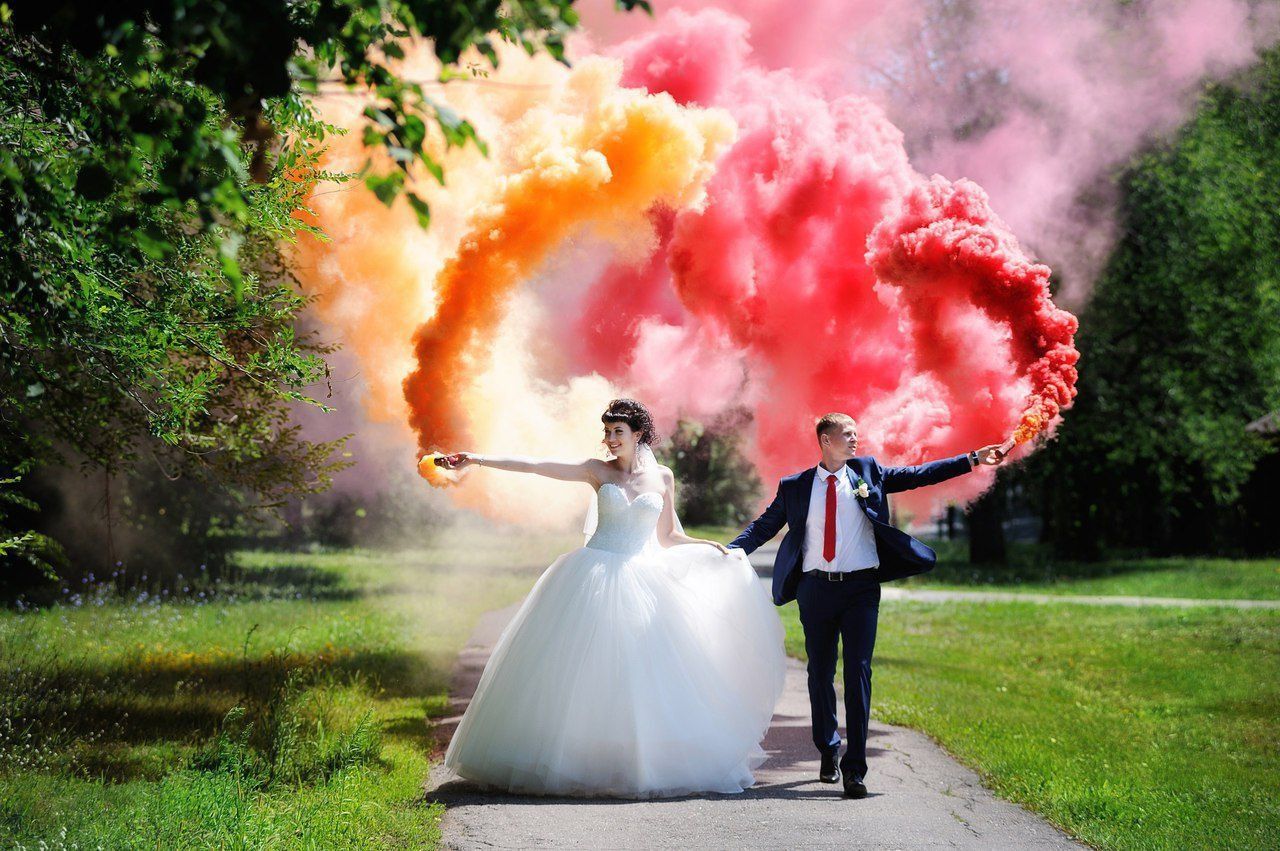Fumigene colorate pentru ședințe foto