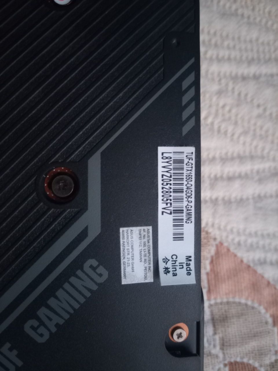 ASUS TUF Gaming GTX 1650 4GB DDR6