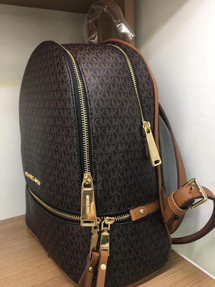 Ghiozdan Michael Kors - Alb/Negru/Maro