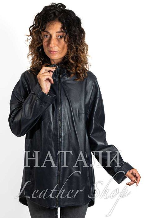 Дамско кожено яке Елица Black