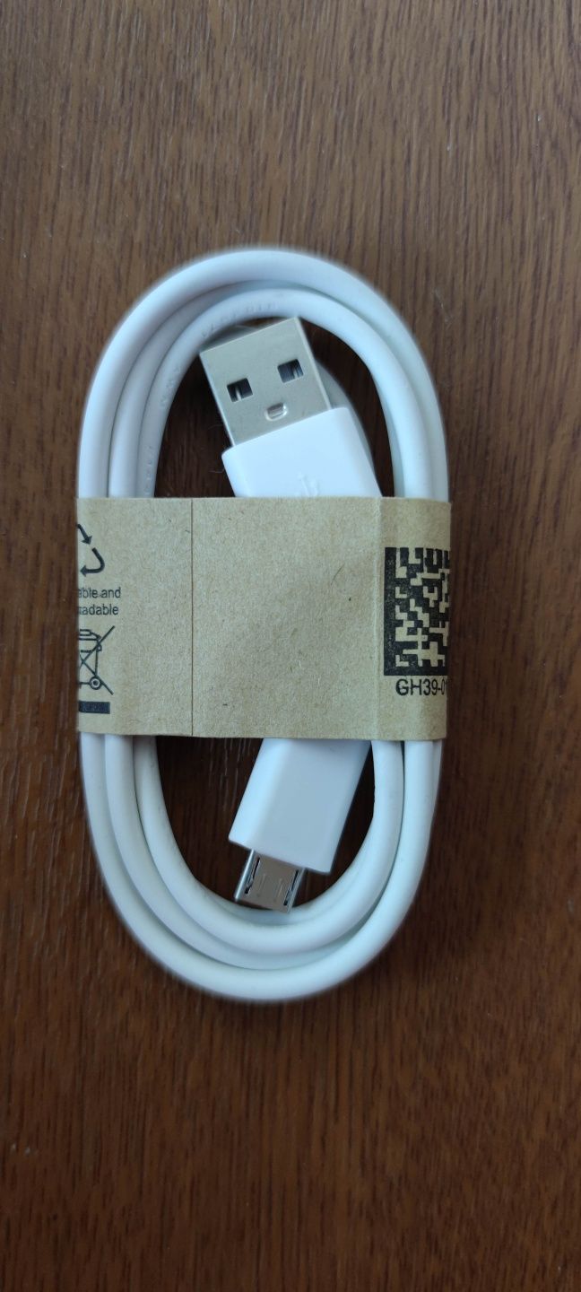 Cablu microUSB cu USB, alb